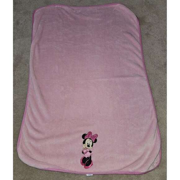 Minnie Mouse Disney Baby Pink Fleece Baby Blanket Lovey SOFT 30" x 40" - Picture 3 of 4